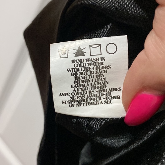 Urban Behavior Black satin low cut dress - Picture 8 of 9